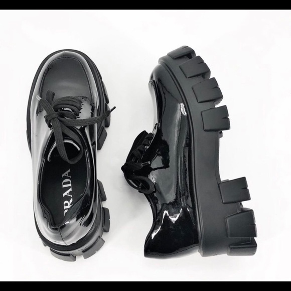 Prada Shoes - Prada Monolith Derby Patent Leather Black 39/9
